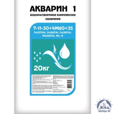 Удобрение Акварин 1 N-P-K+Mg+S+Мэ 7-11-30+4+3+Мэ в хелатной форме купить в Архангельске